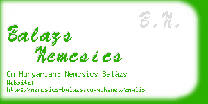 balazs nemcsics business card